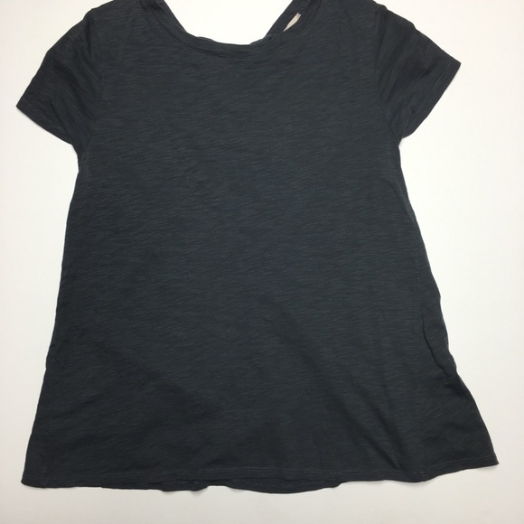 Loft Women's Grey Tie Back Top Size Small - Picture 4 of 6